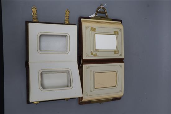 Two Victorian vacant photograph albums